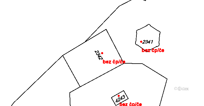 Žamberk 42628377 na parcele st. 2342 v KÚ Žamberk, Katastrální mapa