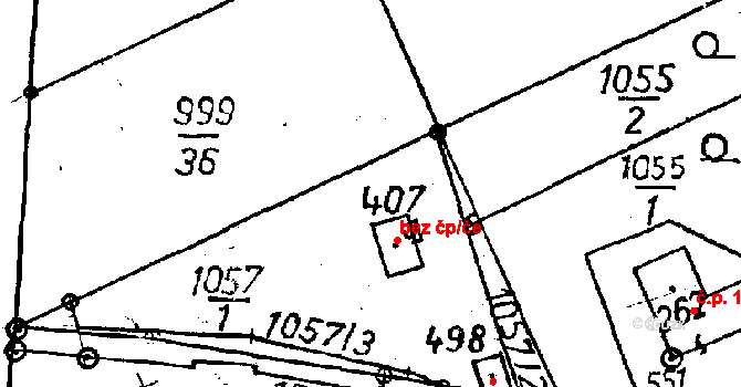Jeřmanice 42709377 na parcele st. 407 v KÚ Jeřmanice, Katastrální mapa