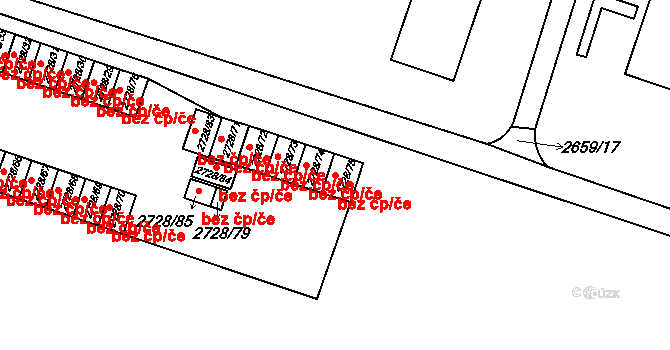 Holešov 47593377 na parcele st. 2728/75 v KÚ Holešov, Katastrální mapa