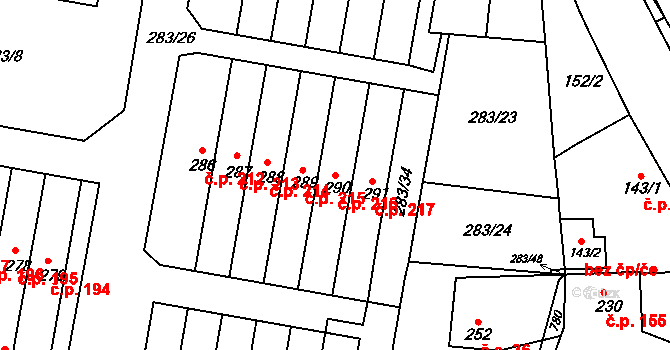 Malá Skalice 216, Česká Skalice na parcele st. 290 v KÚ Malá Skalice, Katastrální mapa