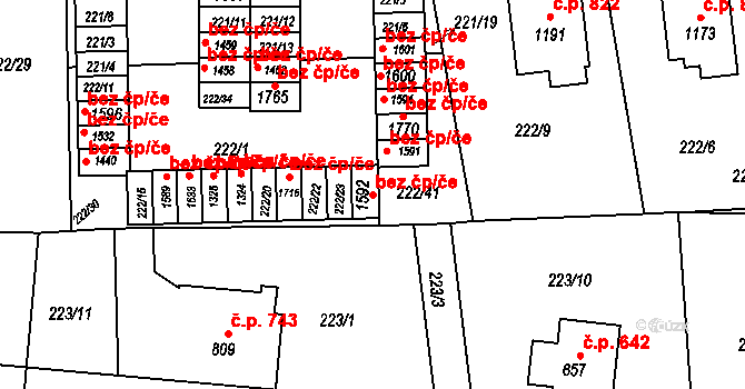 Blovice 81138377 na parcele st. 1592 v KÚ Blovice, Katastrální mapa