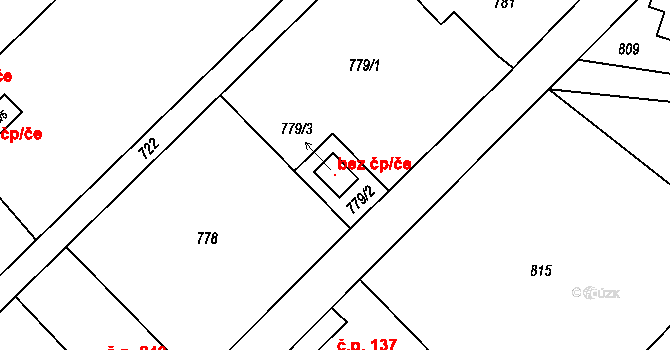 Ostrava 119182378 na parcele st. 779/3 v KÚ Koblov, Katastrální mapa