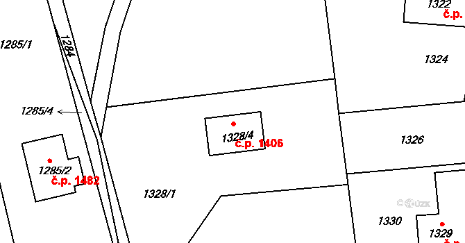 Kylešovice 1406, Opava na parcele st. 1328/4 v KÚ Kylešovice, Katastrální mapa