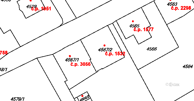 Varnsdorf 3056 na parcele st. 4567/1 v KÚ Varnsdorf, Katastrální mapa