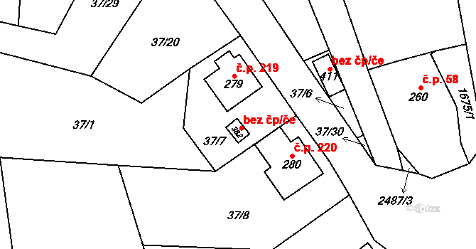 Benešov u Semil 38865378 na parcele st. 382 v KÚ Benešov u Semil, Katastrální mapa