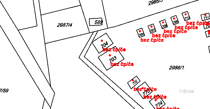 Bečov nad Teplou 41734378 na parcele st. 704 v KÚ Bečov nad Teplou, Katastrální mapa