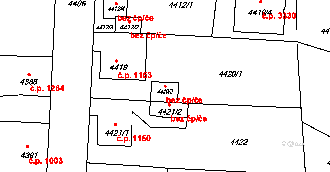 Česká Lípa 45935378 na parcele st. 4420/2 v KÚ Česká Lípa, Katastrální mapa