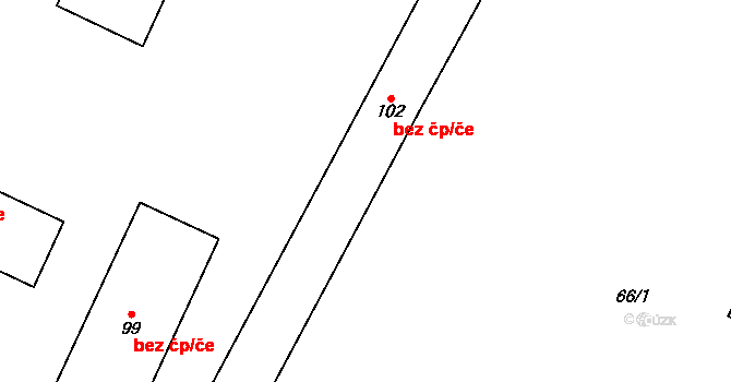 Veselíčko 46201378 na parcele st. 102 v KÚ Veselíčko u Milevska, Katastrální mapa