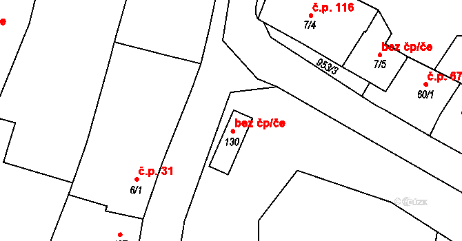Chodouň 46988378 na parcele st. 130 v KÚ Chodouň, Katastrální mapa