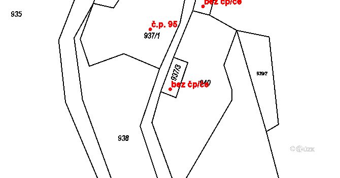 Hostim 47943378 na parcele st. 937/3 v KÚ Hostim, Katastrální mapa
