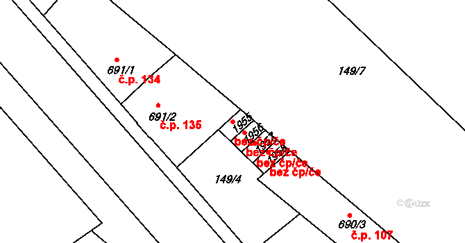 Trutnov 48527378 na parcele st. 1955 v KÚ Trutnov, Katastrální mapa