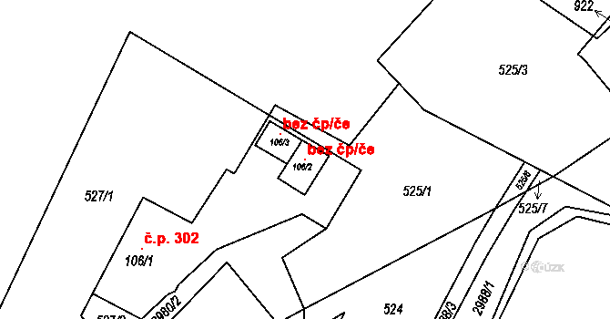 Petrovice 100733379 na parcele st. 106/2 v KÚ Petrovice u Chabařovic, Katastrální mapa