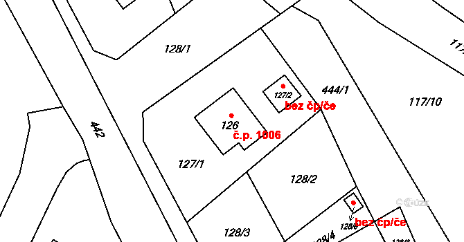 Edrovice 1006, Rýmařov na parcele st. 126 v KÚ Edrovice, Katastrální mapa