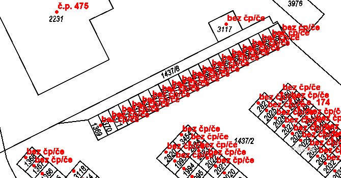 Vrchlabí 39087379 na parcele st. 1376 v KÚ Vrchlabí, Katastrální mapa