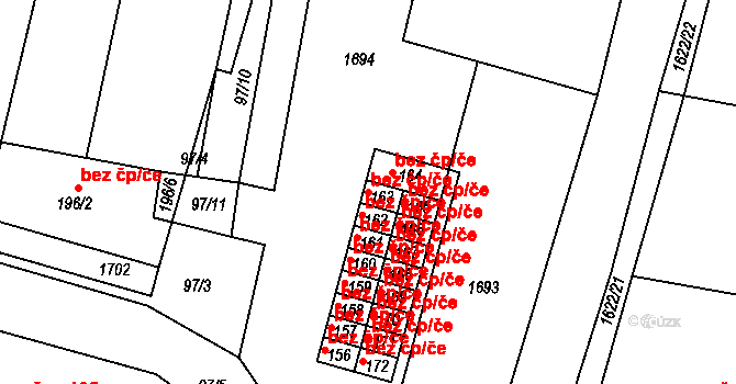 Velký Bor 44705379 na parcele st. 163 v KÚ Velký Bor u Horažďovic, Katastrální mapa