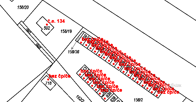 Velké Popovice 46134379 na parcele st. 552 v KÚ Velké Popovice, Katastrální mapa