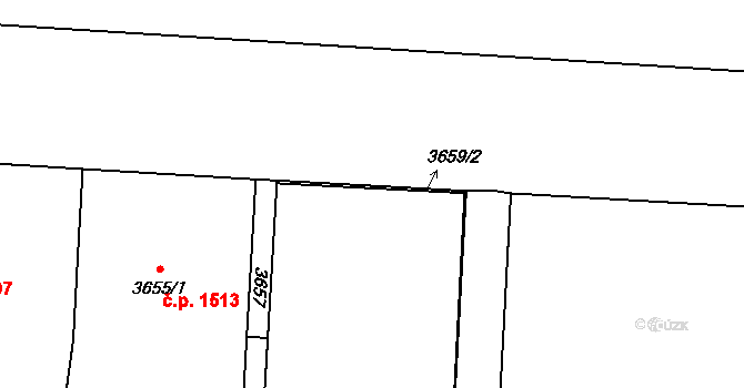 Vinohrady 2577, Praha na parcele st. 3659/1 v KÚ Vinohrady, Katastrální mapa