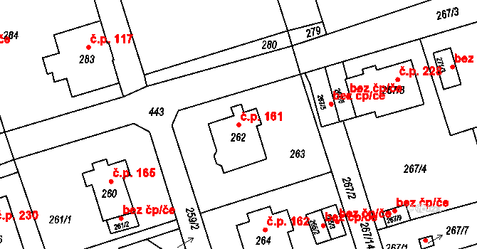 Liberec IX-Janův Důl 161, Liberec na parcele st. 262 v KÚ Janův Důl u Liberce, Katastrální mapa