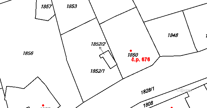 Krnov 39529380 na parcele st. 1852/2 v KÚ Opavské Předměstí, Katastrální mapa