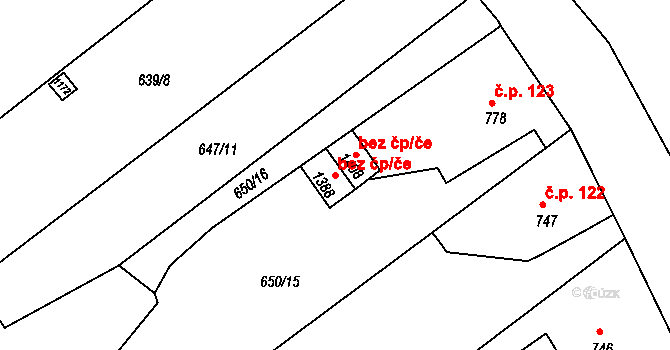 Broumov 40066380 na parcele st. 1388 v KÚ Broumov, Katastrální mapa