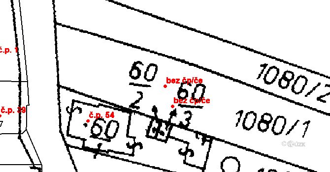 Hodonice 40900380 na parcele st. 60/2 v KÚ Hodonice u Bechyně, Katastrální mapa
