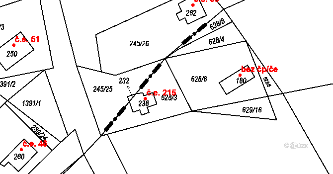Holešov 48167380 na parcele st. 232 v KÚ Žopy, Katastrální mapa