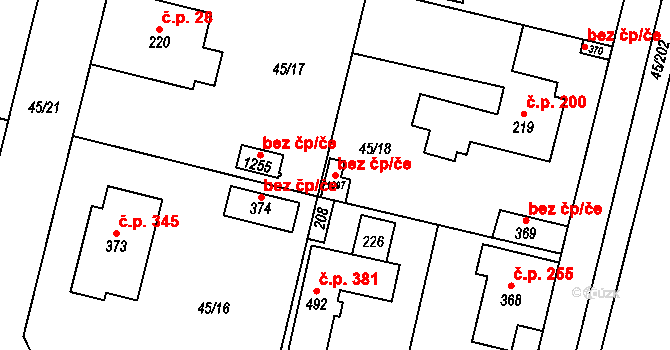 Hovorčovice 92399380 na parcele st. 1097 v KÚ Hovorčovice, Katastrální mapa