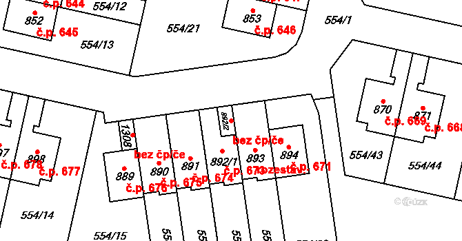 Líbeznice 93626380 na parcele st. 892/2 v KÚ Líbeznice, Katastrální mapa