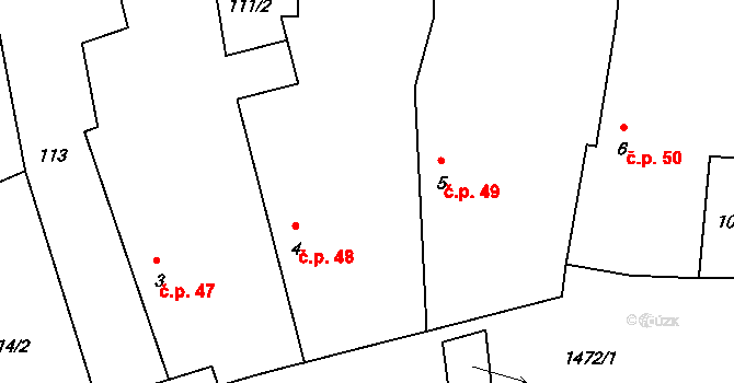 Lipenec 48, Lipno na parcele st. 4 v KÚ Lipenec, Katastrální mapa