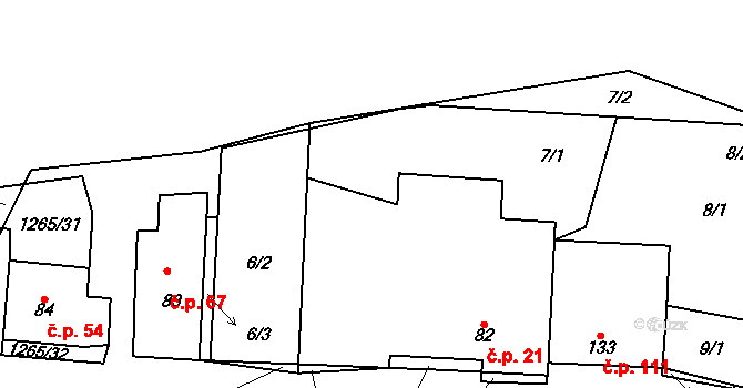 Černovice 150 na parcele st. 7/1 v KÚ Černovice u Kunštátu, Katastrální mapa