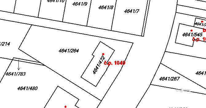 Velké Pavlovice 1040 na parcele st. 4641/472 v KÚ Velké Pavlovice, Katastrální mapa