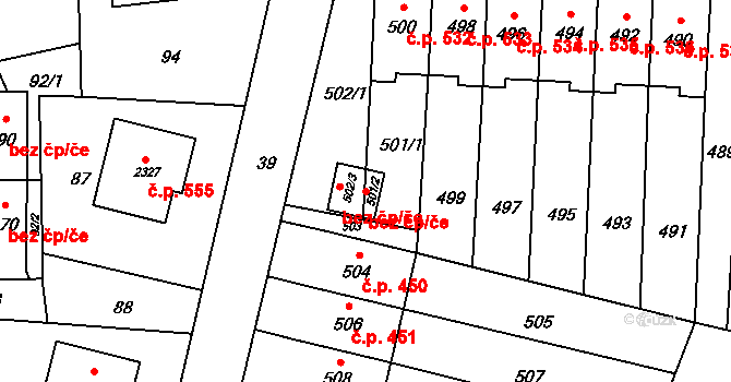 Jablůnka 39523381 na parcele st. 501/2 v KÚ Jablůnka, Katastrální mapa