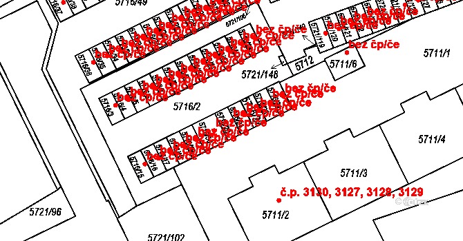 Praha 40474381 na parcele st. 5716/20 v KÚ Záběhlice, Katastrální mapa