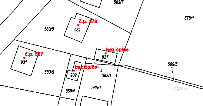 Mirošov 40688381 na parcele st. 927 v KÚ Mirošov, Katastrální mapa