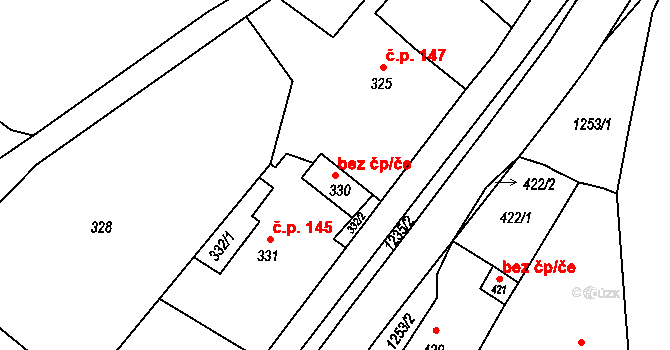 Lichnov 41414381 na parcele st. 330 v KÚ Lichnov u Bruntálu, Katastrální mapa