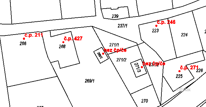 Lipová-lázně 41605381 na parcele st. 269/2 v KÚ Dolní Lipová, Katastrální mapa