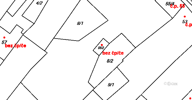 Čikov 42635381 na parcele st. 55/2 v KÚ Čikov, Katastrální mapa