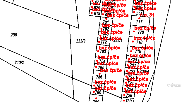 Vyšší Brod 42670381 na parcele st. 783 v KÚ Vyšší Brod, Katastrální mapa