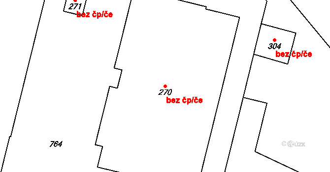 Černožice 43286381 na parcele st. 270 v KÚ Černožice nad Labem, Katastrální mapa