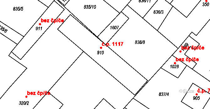 Kostelec nad Labem 45381381 na parcele st. 910 v KÚ Kostelec nad Labem, Katastrální mapa