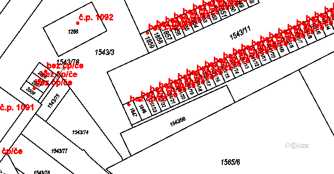 Rožnov pod Radhoštěm 45682381 na parcele st. 1251/21 v KÚ Rožnov pod Radhoštěm, Katastrální mapa