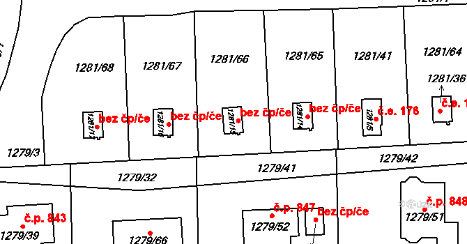 Praha 46836381 na parcele st. 1281/15 v KÚ Dolní Chabry, Katastrální mapa
