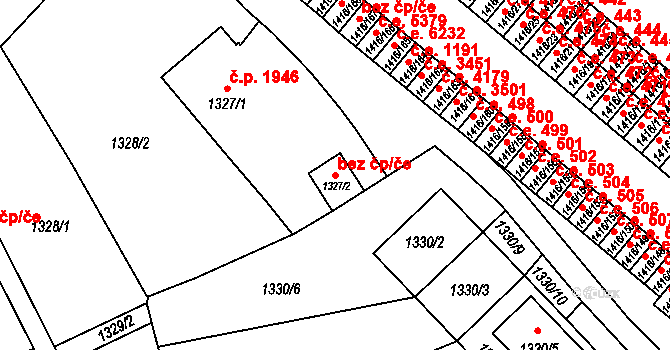 Ústí nad Labem 48844381 na parcele st. 1327/2 v KÚ Ústí nad Labem, Katastrální mapa