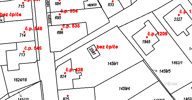 Lomnice nad Popelkou 48882381 na parcele st. 2581 v KÚ Lomnice nad Popelkou, Katastrální mapa