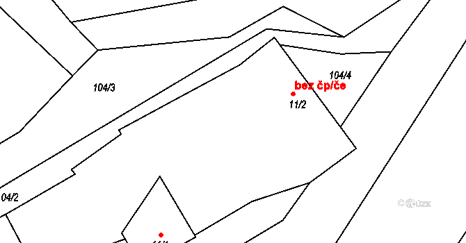 Červené Janovice 48899381 na parcele st. 11/2 v KÚ Chvalov u Červených Janovic, Katastrální mapa