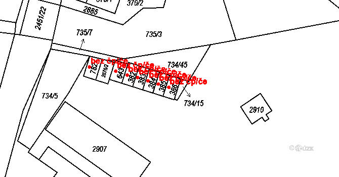 Klenčí pod Čerchovem 49081381 na parcele st. 386 v KÚ Klenčí pod Čerchovem, Katastrální mapa