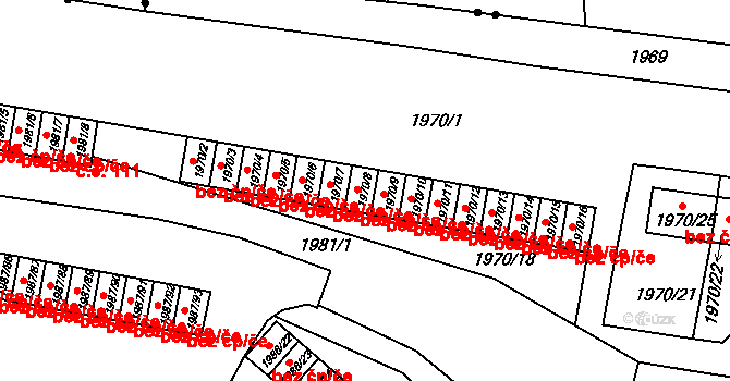 Nýřany 49443381 na parcele st. 1970/8 v KÚ Nýřany, Katastrální mapa