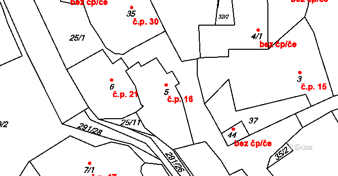 Dolní Kamenice 16, Holýšov na parcele st. 5 v KÚ Dolní Kamenice u Holýšova, Katastrální mapa