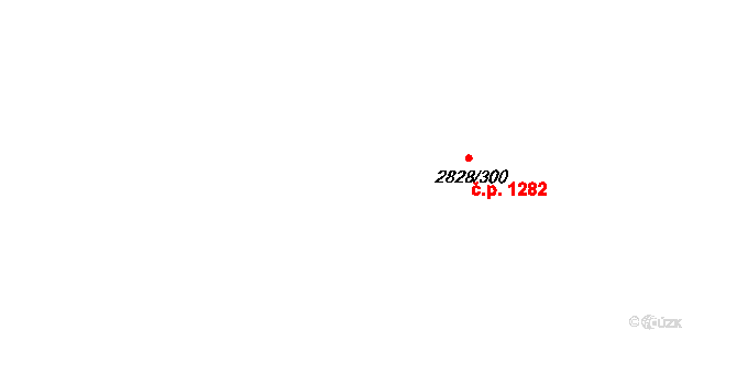 Černovice 1282, Brno na parcele st. 2828/300 v KÚ Černovice, Katastrální mapa