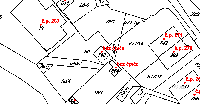 Vilémov 79005381 na parcele st. 548 v KÚ Vilémov u Šluknova, Katastrální mapa